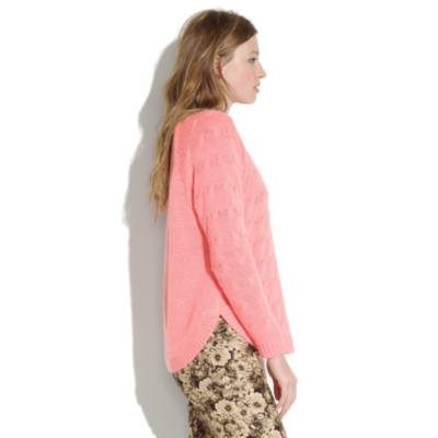 Cutaway Cableknit Sweater
