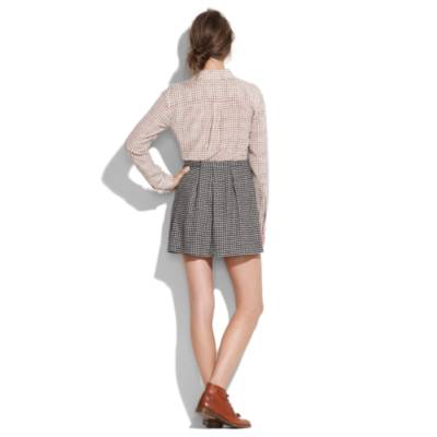 Pleated Houndstooth Mini