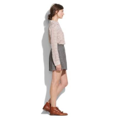 Pleated Houndstooth Mini