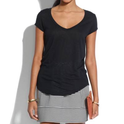 Linen V-Neck Tee