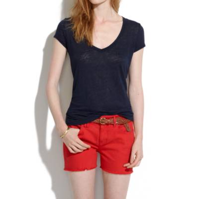 Linen V-Neck Tee