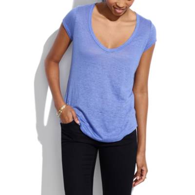 Linen V-Neck Tee