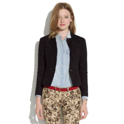 Cropped Lace Blazer
