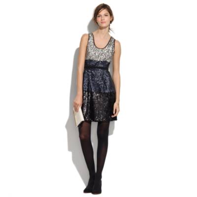 Colorblock Sequin Dress