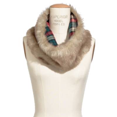 Faux-Fur Circle Scarf