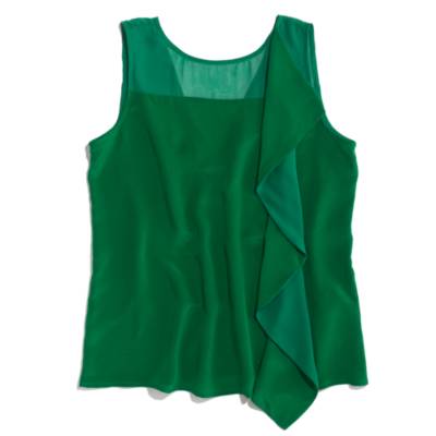 Silk Ruffle Tank