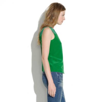 Silk Ruffle Tank