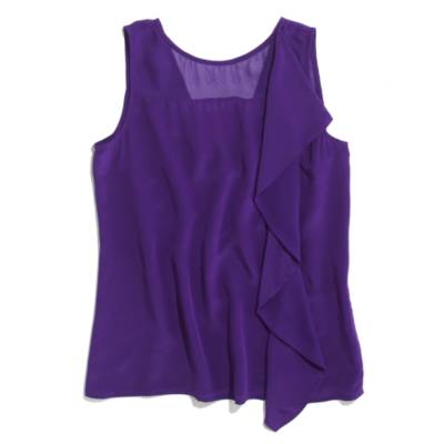 Silk Ruffle Tank
