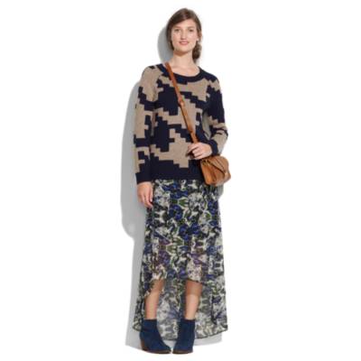 Flutter Trail Skirt in Brushstroke