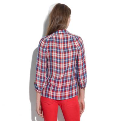 Silk Pemberly Blouse in Plaid
