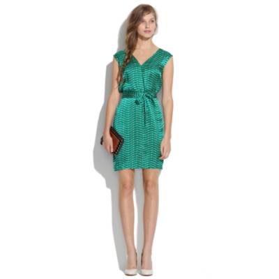 Belted Silk Dress in Dashdot