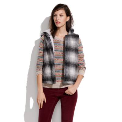 Hooded Tartan Vest