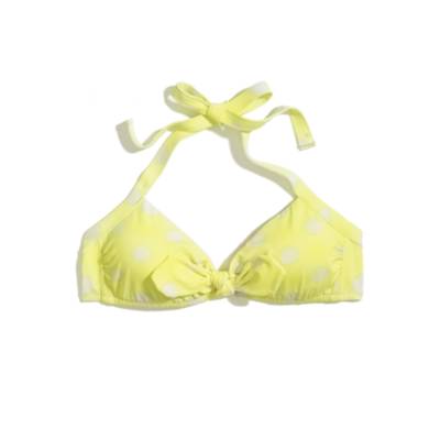 Tie-Front Bikini Top in Dot