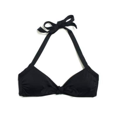 Tie-Front Bikini Top in Solid