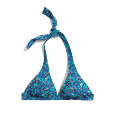 Halter Bikini Top in Paisley