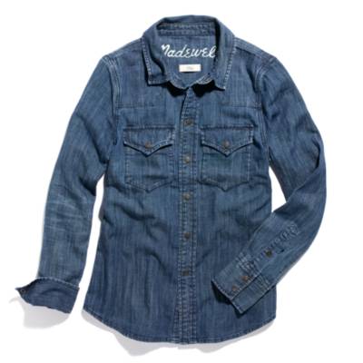 Western Jean Shirt in Nightsky Wash