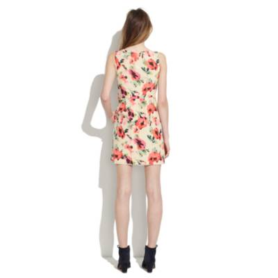 Pleated Silk Dress in Tearose