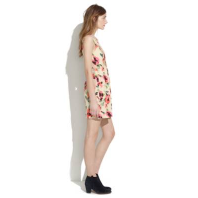 Pleated Silk Dress in Tearose