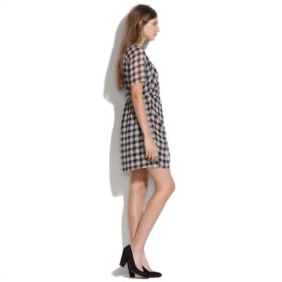 Silk Houndstooth Dress