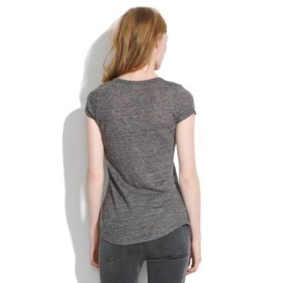 Heathered Linen V-Neck Tee