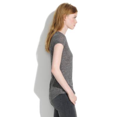 Heathered Linen V-Neck Tee