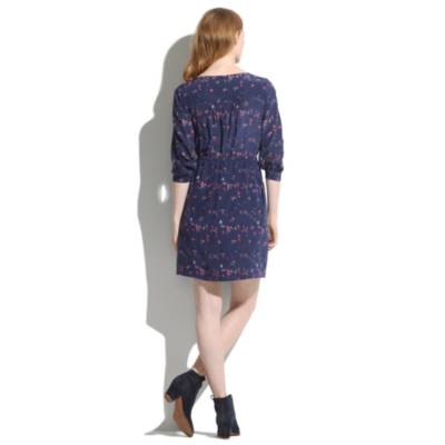 Silk Day Dress in Birdslife