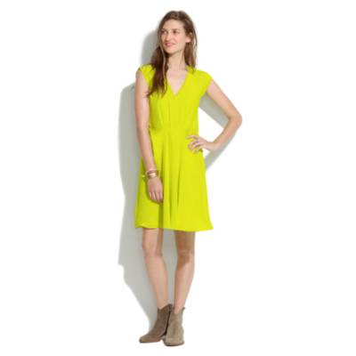 Gathered Silk Dress