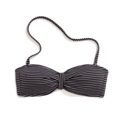 Giejo&trade; Butterfly Bandeau Bikini Top in Black Stripe
