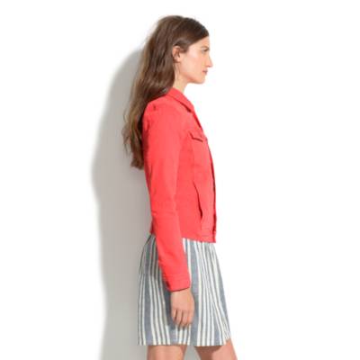 The Jean Jacket in Coral