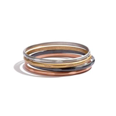 Mixed Metal Bangle Set