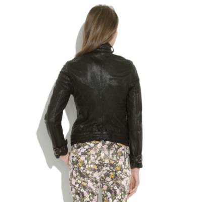 Belted Leather Bomber