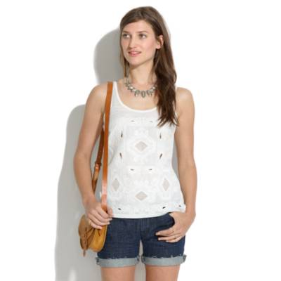 Embroidered Paisley Tank
