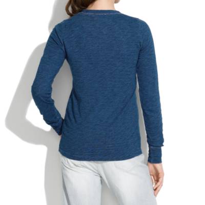 Long-Sleeve Indigo Ink Tee