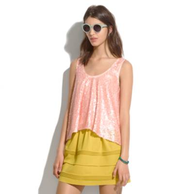 Sequin Drape Tank<b></b>