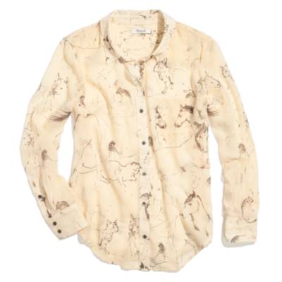 Silk Boyshirt in Sketchyard