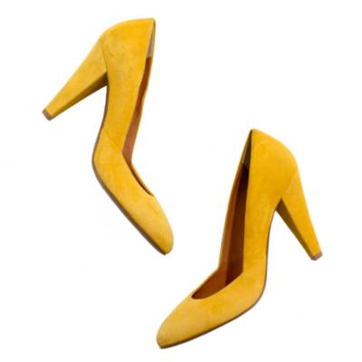 The Film Noir Pump in suede