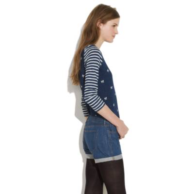 Denim Midi Shorts in Bluestone Wash