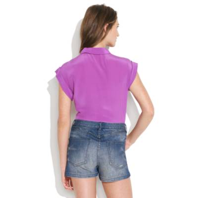 High Rise Jean Shorts in Spark Plug Wash