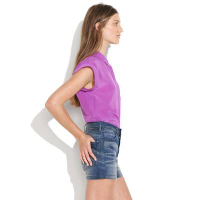 High Rise Jean Shorts in Spark Plug Wash