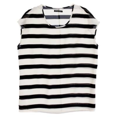 Silk Picket-Stripe Tee