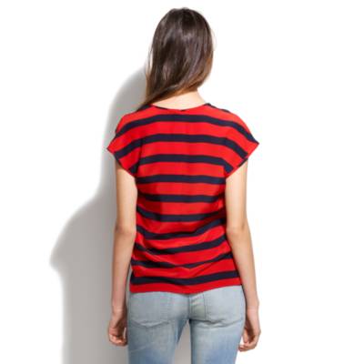 Silk Picket-Stripe Tee