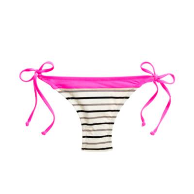 Telegraph-Stripe Bikini Bottom