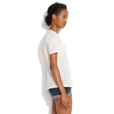 Embroidered Dot Top