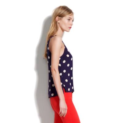 Silk Dotty Tangent Tank
