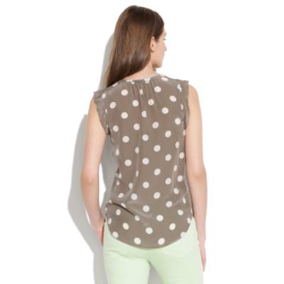 Silk Dotty Sunshade Top