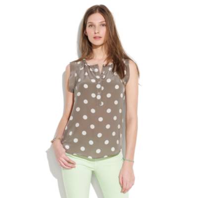 Silk Dotty Sunshade Top