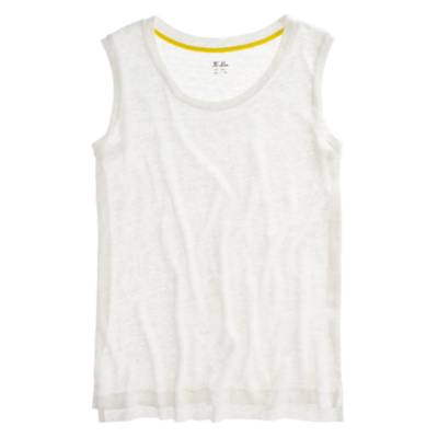 Linen Sleeveless Tee