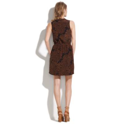 Silk Brushflower Shirtdress
