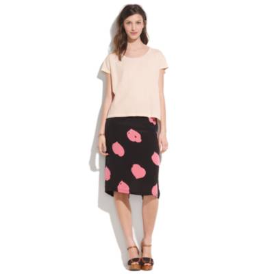 Something Else by Natalie Wood Leaf Heart-Print Straight Skirt