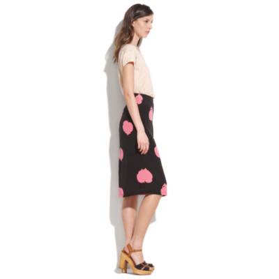 Something Else by Natalie Wood Leaf Heart-Print Straight Skirt
